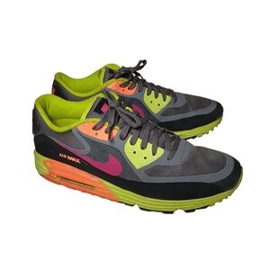 Nike Air Max Men's Gray and Neon Sneakers